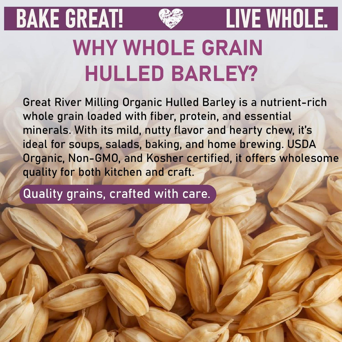 Organic Hulled Barley